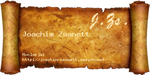 Joachim Zsanett névjegykártya